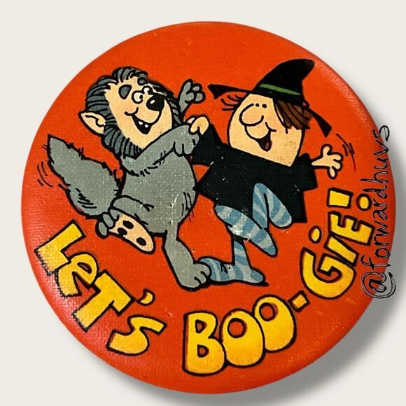 Bundle Sale 3 for $15 | Hallmark Pin Button Halloween Witch Dance Let's Boo-gie! - Picture 1 of 7